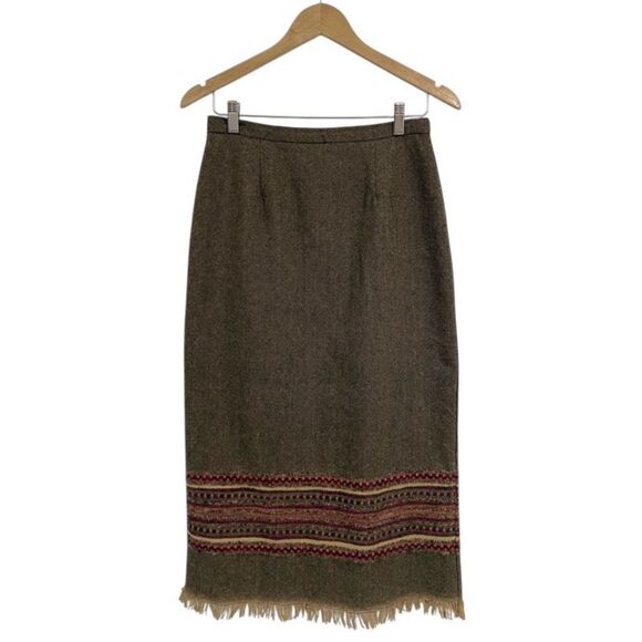 SAG HARBOR Vintage Peruvian Pencil Skirt Size 6P - Picture 1 of 14